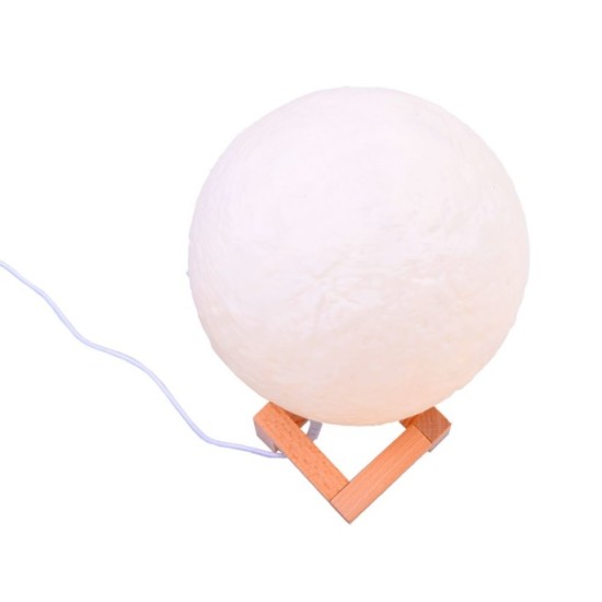 JOKO Lampa Mesiac 18cm na drevenom podstavci