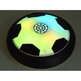 JOKO Hoverball Lietajúca futbalová lopta do izby s LED svetlom na batérie 19cm, čierno-biela