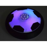 JOKO Hoverball Lietajúca futbalová lopta do izby s LED svetlom na batérie 19cm, čierno-biela