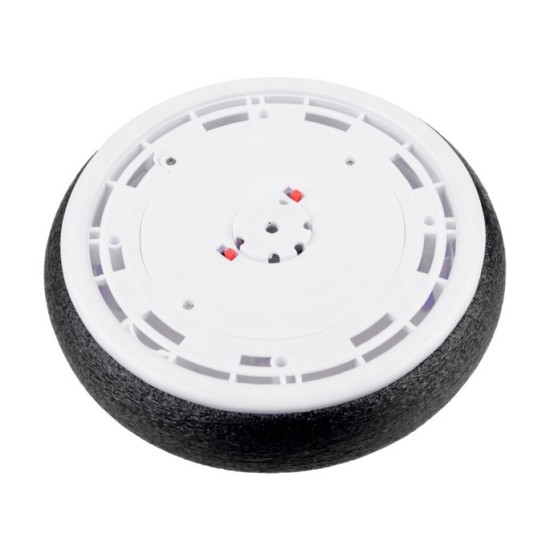 JOKO Hoverball Lietajúca futbalová lopta do izby s LED svetlom na batérie 19cm, čierno-biela
