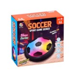 JOKO Hoverball Lietajúca futbalová lopta do izby s LED svetlom na batérie 19cm, čierno-biela