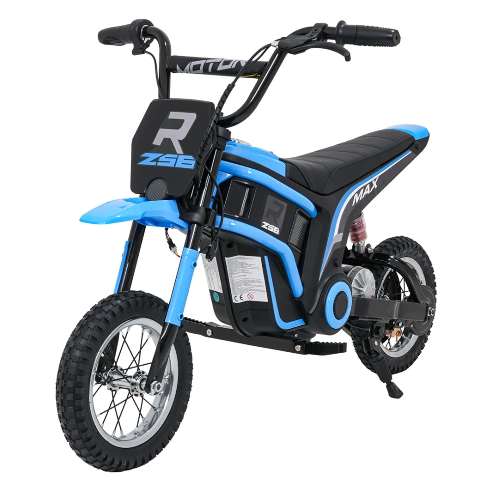 JOKO Elektrická Motorka RZ56 MAX 350W s Reťazovým Pohonom 24V, Nafukovacie kolesá, Kožené sedadlo, nosnosť 65kg, modrá