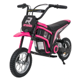 JOKO Elektrická Motorka RZ56 MAX 350W s Reťazovým Pohonom 24V, Nafukovacie kolesá, Kožené sedadlo, nosnosť 65kg, ružová