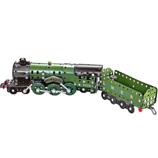JOKO Konštrukčná Kovová stavebnica Lokomotíva Flying Scotsman s vagónom 340ks