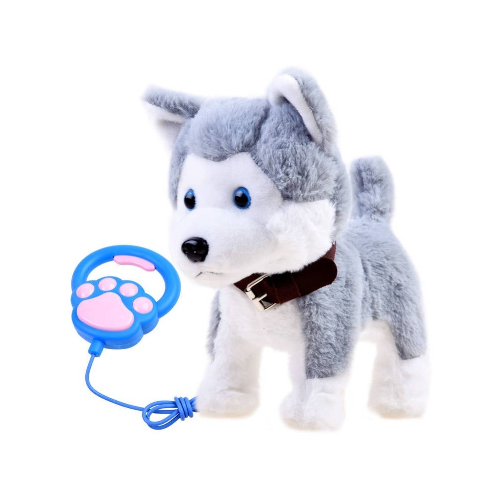 JOKO Interaktívny Psík HUSKY na dotyk so zvukom + vodítko