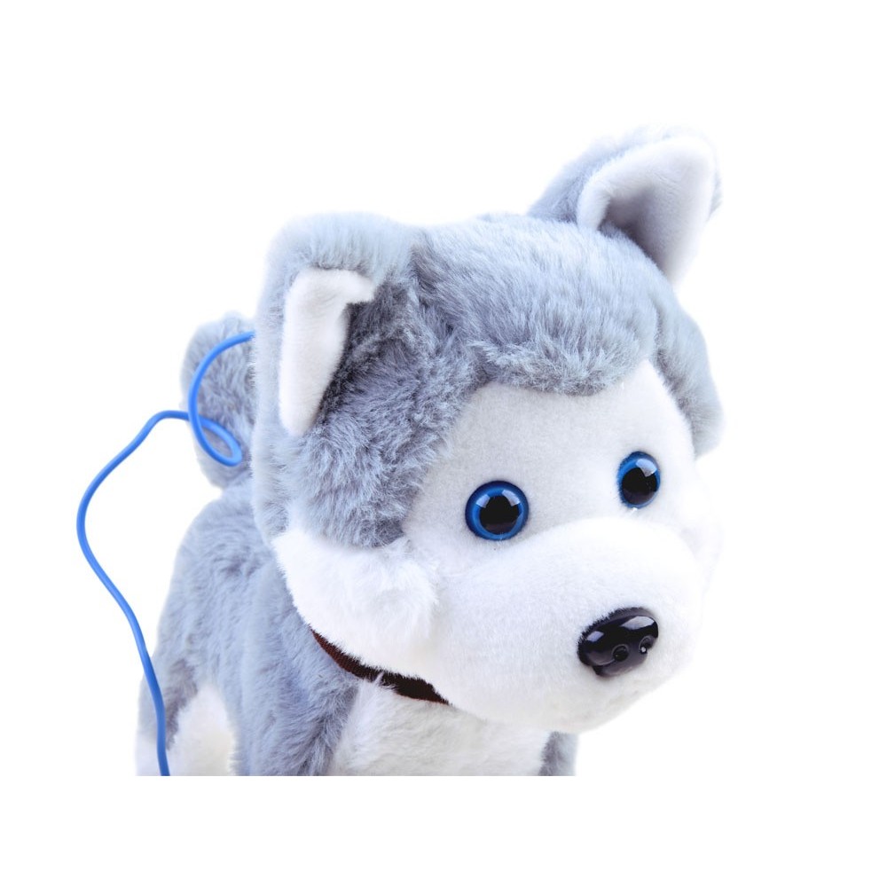 JOKO Interaktívny Psík HUSKY na dotyk so zvukom + vodítko