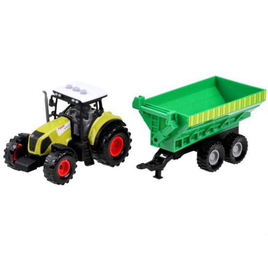 JOKO Sada Traktor s vlečkou 3 kusy, so zvukom a svetlom