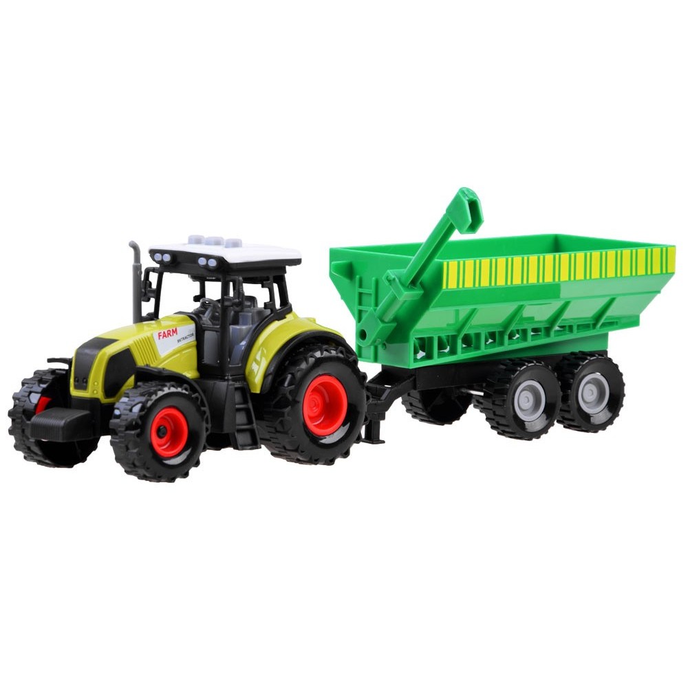 JOKO Sada Traktor s vlečkou 3 kusy, so zvukom a svetlom