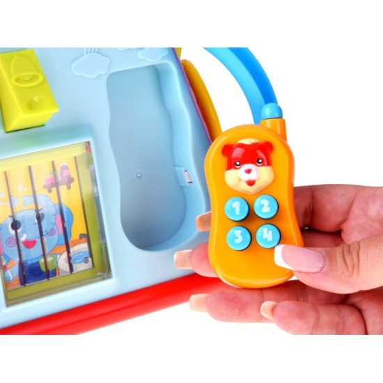 HOLA Toys Interaktívna kocka pre deti so svetlom a zvukom + mikrofón a volant 15v1
