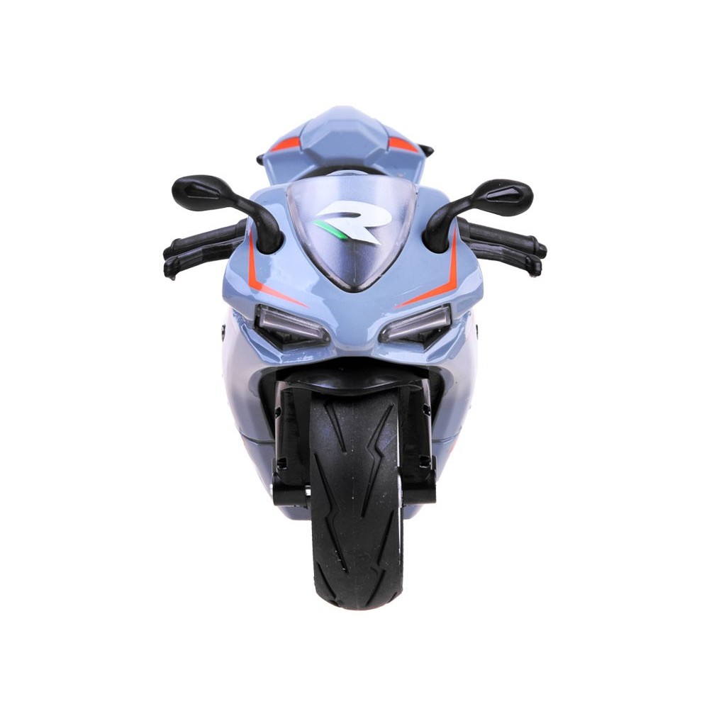 JOKO Kovová Motorka Model na natiahnutie, sivá
