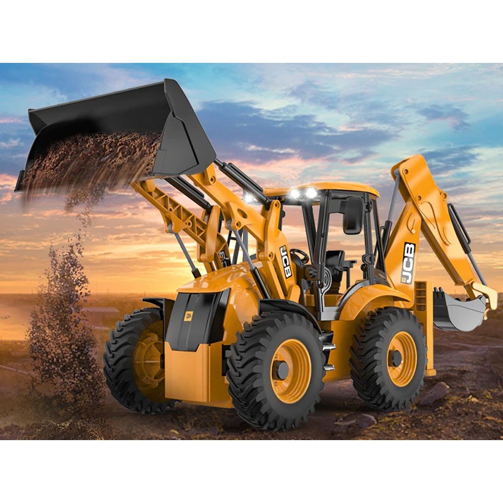 Double Eagle RC Buldozér na diaľkové ovládanie + zadný bager 2v1 39cm