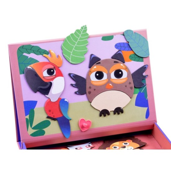 JOKO Magnetické Puzzle Zvieratká, magnetická tabuľa + fixa