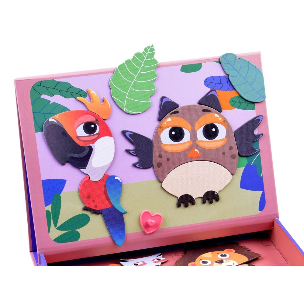 JOKO Magnetické Puzzle Zvieratká, magnetická tabuľa + fixa