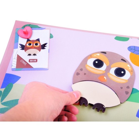 JOKO Magnetické Puzzle Zvieratká, magnetická tabuľa + fixa