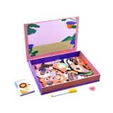 JOKO Magnetické Puzzle Zvieratká, magnetická tabuľa + fixa