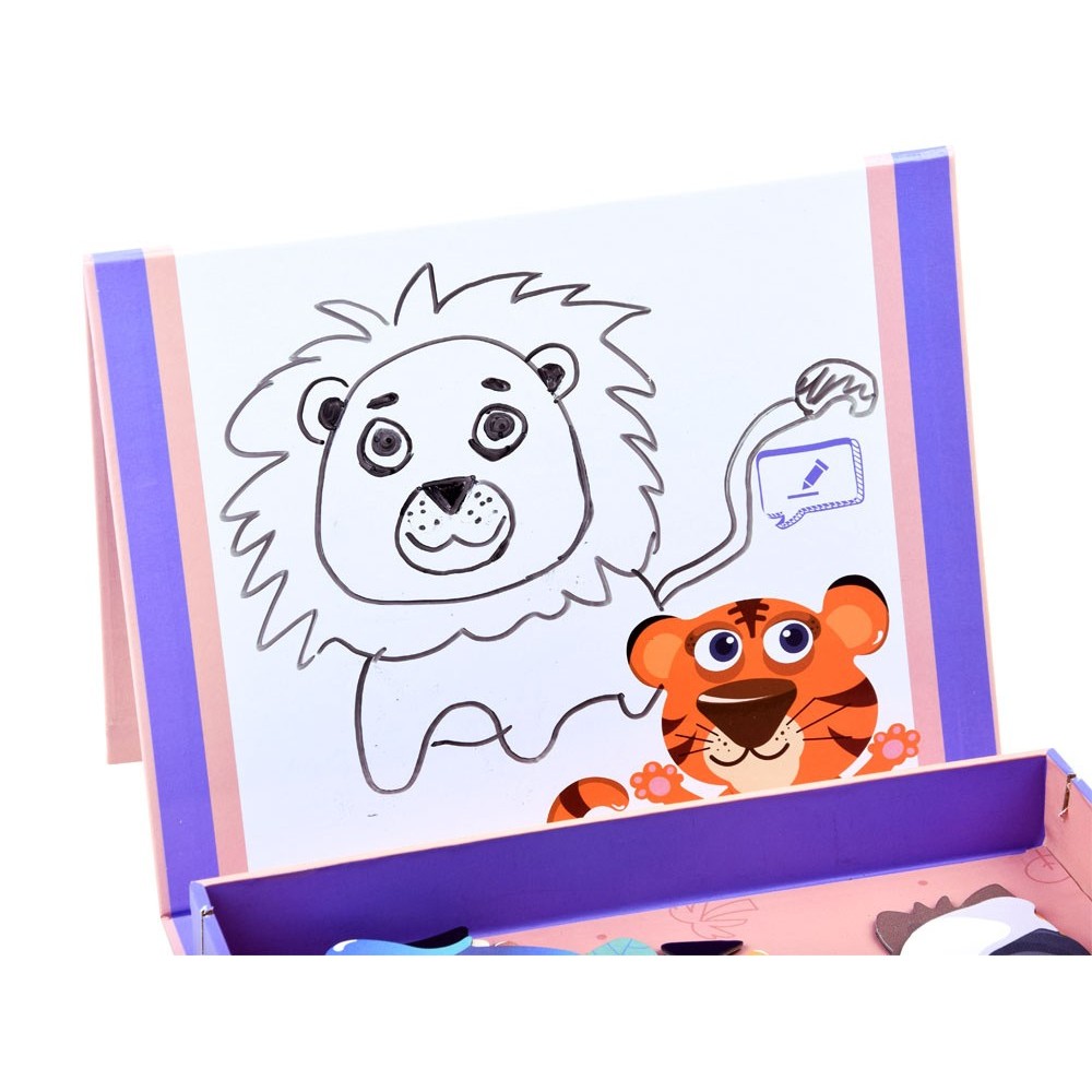 JOKO Magnetické Puzzle Zvieratká, magnetická tabuľa + fixa