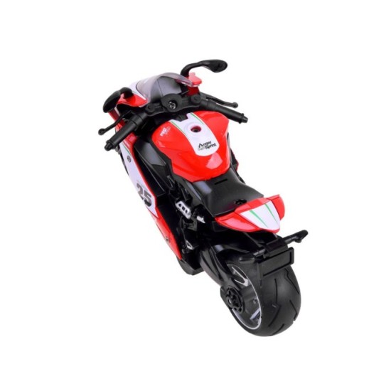JOKO Kovová Motorka Model na natiahnutie, červená