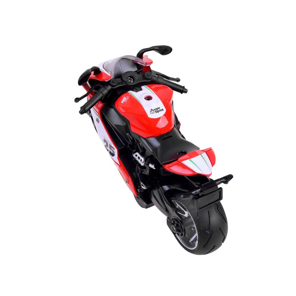 JOKO Kovová Motorka Model na natiahnutie, červená