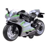 JOKO Kovová Motorka Model na natiahnutie, sivo-zelená