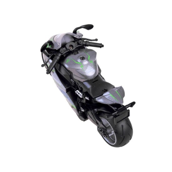 JOKO Kovová Motorka Model na natiahnutie, sivo-zelená