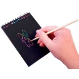 JOKO Škrabací/Vyškrabovací notes duhový + drevený stylus, ružový