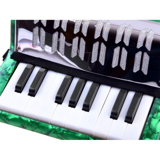 JOKO Veľký detský akordeón, harmonika pre deti 23cm x 23cm, zelený