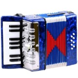 JOKO Veľký detský akordeón, harmonika pre deti 23 x 23 cm, tmavo modrý