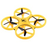 JOKO RC Dron ovládaný rukou s LED svetlom, Kvadrokoptéra UAV Gravity Sensor na diaľkové ovládanie, žltý