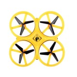 JOKO RC Dron ovládaný rukou s LED svetlom, Kvadrokoptéra UAV Gravity Sensor na diaľkové ovládanie, žltý