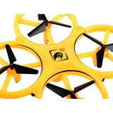 JOKO RC Dron ovládaný rukou s LED svetlom, Kvadrokoptéra UAV Gravity Sensor na diaľkové ovládanie, žltý