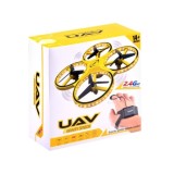 JOKO RC Dron ovládaný rukou s LED svetlom, Kvadrokoptéra UAV Gravity Sensor na diaľkové ovládanie, žltý