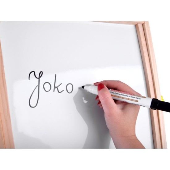 JOKO Detská Drevená Tabuľa, obojstranná 3v1