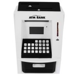 JOKO Detský Interaktívny Bankomat na Peniaze, Pokladnička na batérie + bankomatová karta, čierny