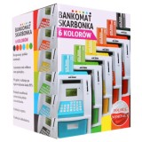 JOKO Detský Interaktívny Bankomat na Peniaze, Pokladnička na batérie + bankomatová karta, modrý