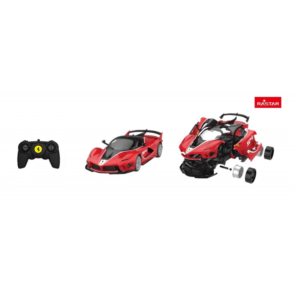 Rastar Konštrukčné autíčko RC Auto Ferrari FXX-K 1:18  Building kit na diaľkové ovládanie, červené