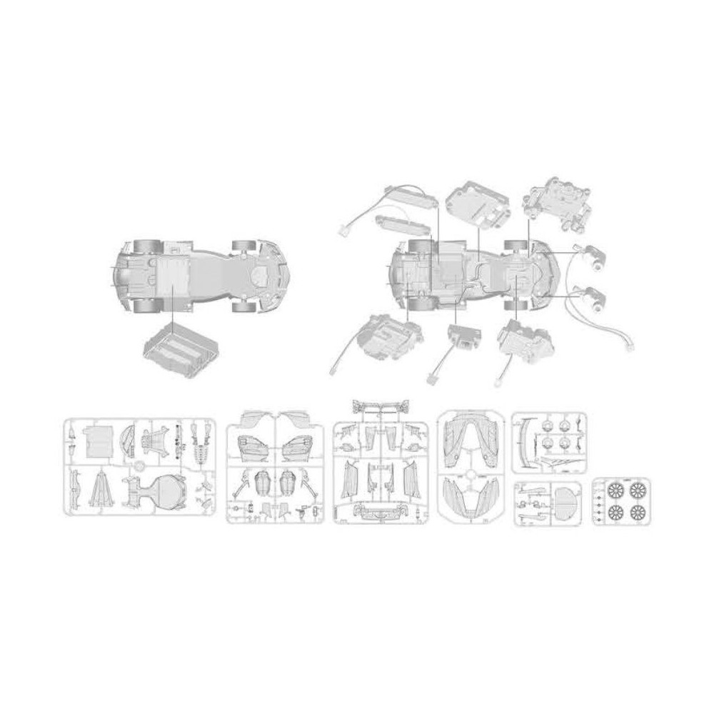 Rastar Konštrukčné autíčko RC Auto Ferrari FXX-K 1:18  Building kit na diaľkové ovládanie, červené