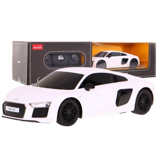 RASTAR RC Auto Audi R8 1:24 na diaľkové ovládanie, biele