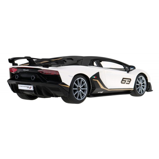 Rastar RC Auto Aventador SVJ Performance 1:14 na diaľkové ovládanie so svetlom, biele