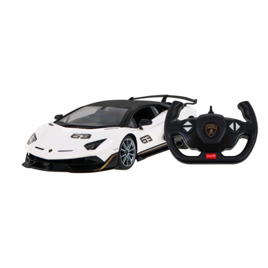 Rastar RC Auto Aventador SVJ Performance 1:14 na diaľkové ovládanie so svetlom, biele