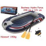 Bestway 61083 Nafukovací čln Hydro Force + veslá + pumpa 228cm x 121cm, modrý