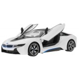 RASTAR RC Auto BMW i8 1:14 + Automatické Dvere na diaľkové ovládanie + LED svetlo, biele