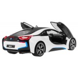 RASTAR RC Auto BMW i8 1:14 + Automatické Dvere na diaľkové ovládanie + LED svetlo, biele