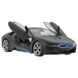 RASTAR RC Auto BMW i8 1:14 + Automatické Dvere na diaľkové ovládanie + LED svetlo, čierne