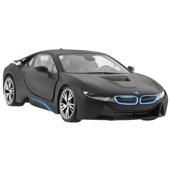 RASTAR RC Auto BMW i8 1:14 + Automatické Dvere na diaľkové ovládanie + LED svetlo, čierne