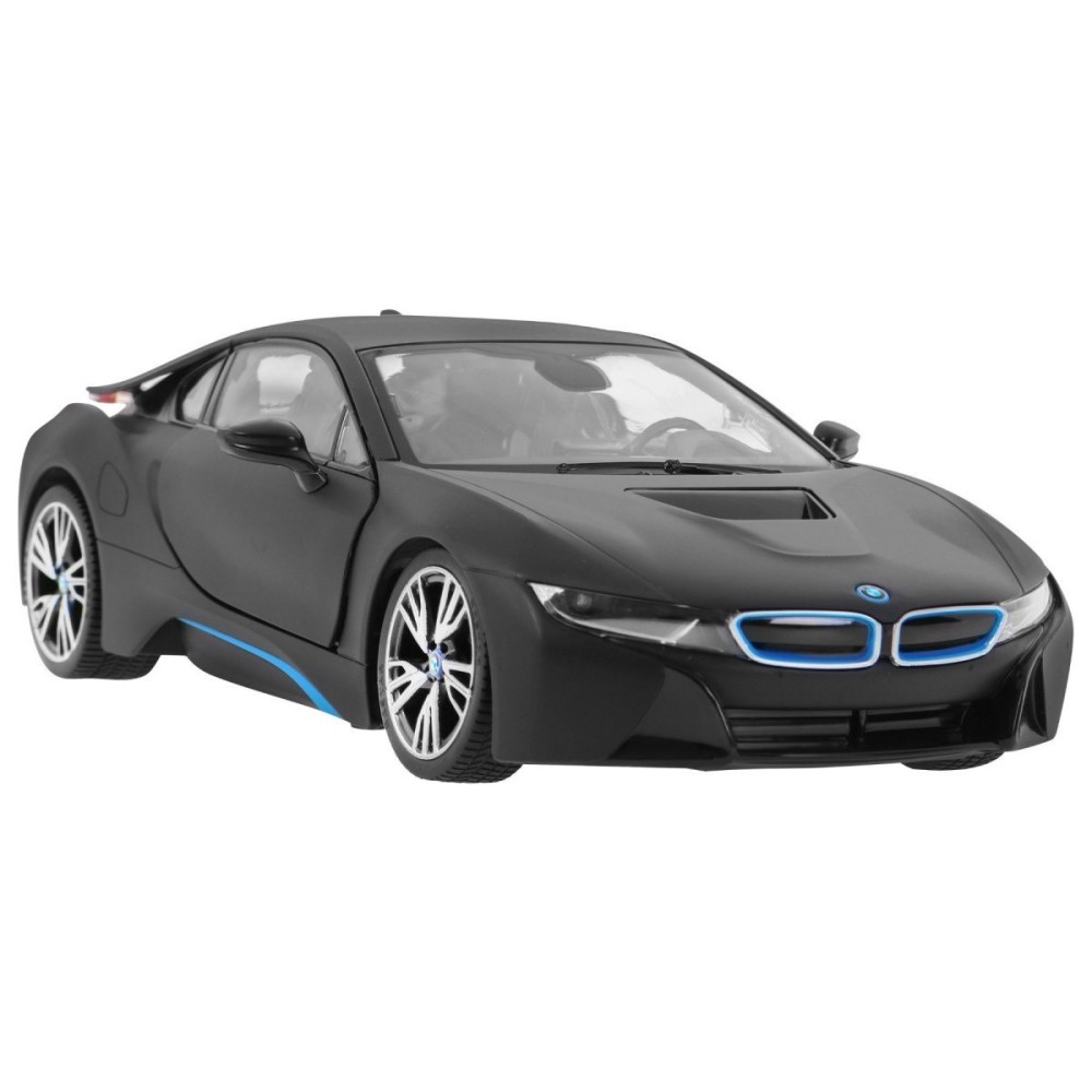 RASTAR RC Auto BMW i8 1:14 + Automatické Dvere na diaľkové ovládanie + LED svetlo, čierne