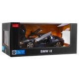 RASTAR RC Auto BMW i8 1:14 + Automatické Dvere na diaľkové ovládanie + LED svetlo, čierne