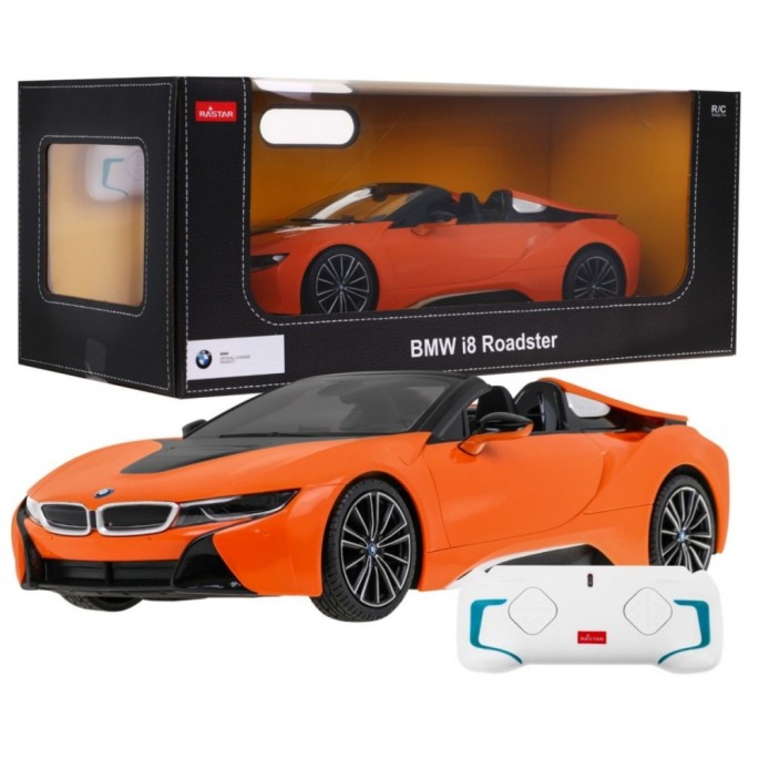 Rastar RC Auto BMW I8 Roadster 1:12 na diaľkové ovládanie, oranžové