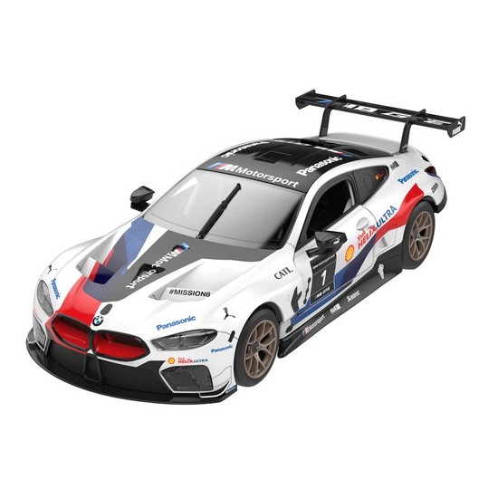 RASTAR RC Konštrukčné Autíčko BMW M8 GTE Building kit na diaľkové ovládanie so svetlom, biele