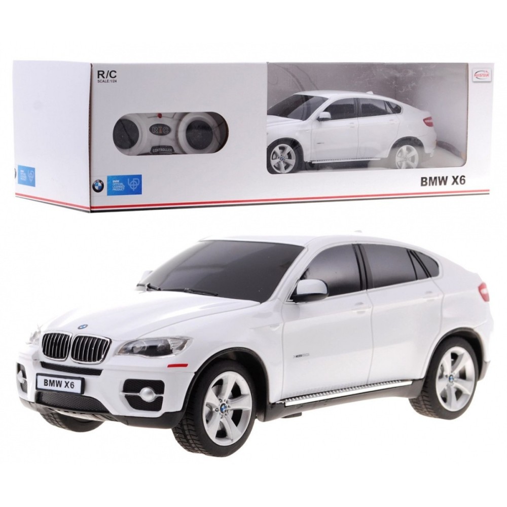RASTAR RC Auto BMW X 6 1:24 na diaľkové ovládanie, biele