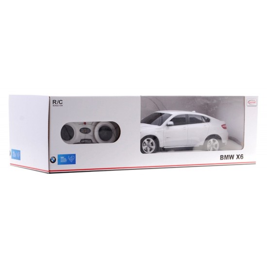 RASTAR RC Auto BMW X 6 1:24 na diaľkové ovládanie, biele